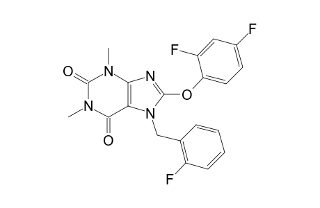 1H-Purine-2,6-dione, 8-(2,4-difluorophenoxy)-7-[(2-fluorophenyl)methyl]-3,7-dihydro-1,3-dimethyl-