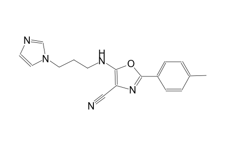 5-{[3-(1H-imidazol-1-yl)propyl]amino}-2-(4-methylphenyl)-1,3-oxazole-4-carbonitrile