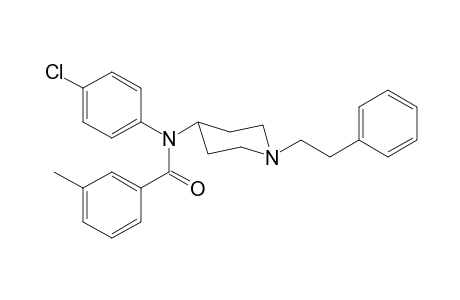 N-(4-Chlorophenyl)-3-methyl-N-[1-(2-phenylethyl)piperidin-4-yl]benzamide