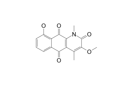 MARCANINE-E,3-METHOXY-8-HYDROXY-N,4-DIMETHYL-1-AZA-2,9,10-ANTHRACENETRIONE