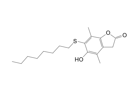 2(3H)-benzofuranone, 5-hydroxy-4,7-dimethyl-6-(octylthio)-