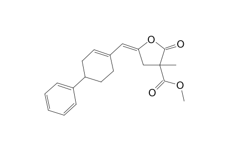 3-Methyl-3-carbomethoxy-5-(E)-[(4-phenylcyclohex-1-en-1-yl)methylidene]tetrahydrofuran-2-one