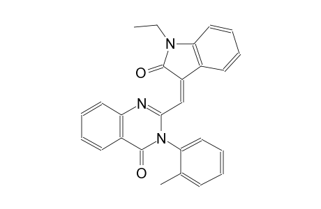 4(3H)-quinazolinone, 2-[(Z)-(1-ethyl-1,2-dihydro-2-oxo-3H-indol-3-ylidene)methyl]-3-(2-methylphenyl)-