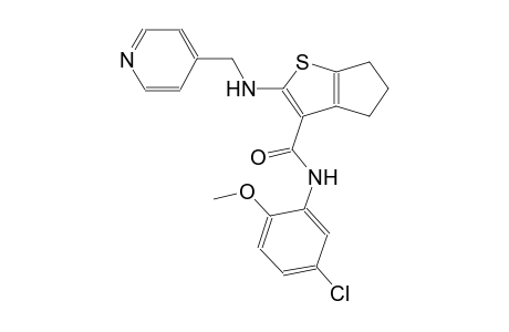 4H-cyclopenta[b]thiophene-3-carboxamide, N-(5-chloro-2-methoxyphenyl)-5,6-dihydro-2-[(4-pyridinylmethyl)amino]-