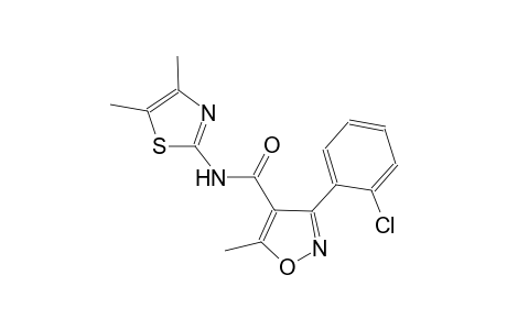 3-(2-chlorophenyl)-N-(4,5-dimethyl-1,3-thiazol-2-yl)-5-methyl-4-isoxazolecarboxamide