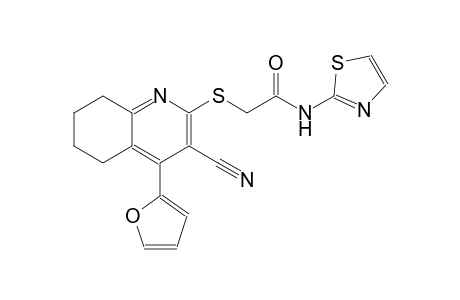 acetamide, 2-[[3-cyano-4-(2-furanyl)-5,6,7,8-tetrahydro-2-quinolinyl]thio]-N-(2-thiazolyl)-