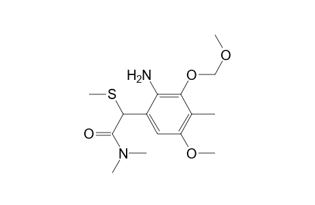 Benzeneacetamide, 2-amino-5-methoxy-3-(methoxymethoxy)-N,N,4-trimethyl-.alpha.-(methylthio)-