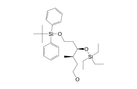 (+)-(3R,4R)-6-(TERT.-BUTYLDIPHENYLSILYLOXY)-4-(TRIETHYLSILYLOXY)-3-METHYLHEXAN-1-OL