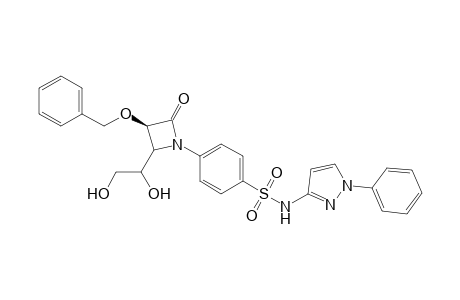 (R)-4-[3'-(Benzyloxy)-2-(1"',2"'-dihydroxyethyl)-4-oxoazetidin-1-yl]-N-(1"-phenyl-1H-pyrazol-3"-yl)-benzenesulfonamide