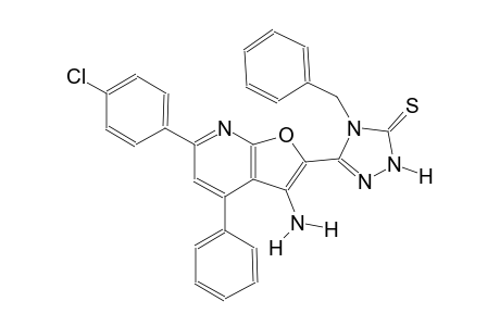 5-[3-amino-6-(4-chlorophenyl)-4-phenylfuro[2,3-b]pyridin-2-yl]-4-benzyl-2,4-dihydro-3H-1,2,4-triazole-3-thione