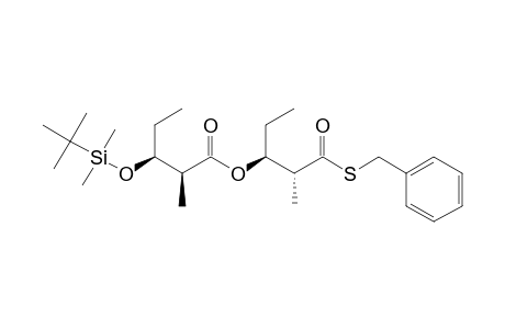 (1S,2R)-3-(Benzylsulfanyl)-1-ethyl-2-methylpropyl (2S,3S)-3-[(t-butyl)dimethylsilyloxy]-2-methylpentanoate