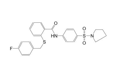 benzamide, 2-[[(4-fluorophenyl)methyl]thio]-N-[4-(1-pyrrolidinylsulfonyl)phenyl]-