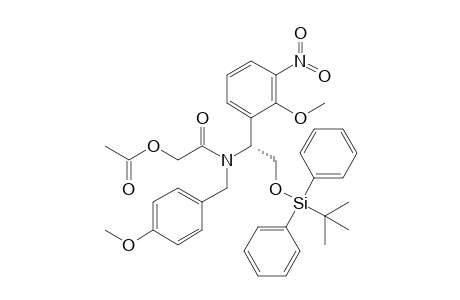 (R)-Acetic Acid [[2-(tert-Butyldiphenylsilyloxy)-1-(2-methoxy-3-nitrophenyl)ethyl]-(4-methoxybenzyl)carbamoyl]methyl ester