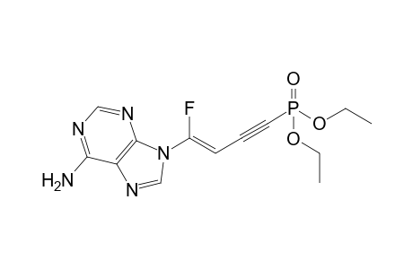 9-[(Z)-4-diethoxyphosphoryl-1-fluoranyl-but-1-en-3-ynyl]purin-6-amine