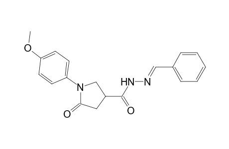 1-(4-Methoxyphenyl)-5-oxidanylidene-N-[(E)-(phenylmethylidene)amino]pyrrolidine-3-carboxamide