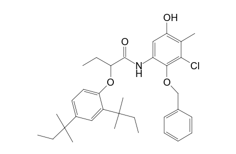Butanamide, 2-[2,4-bis(1,1-dimethylpropyl)phenoxy]-N-[3-chloro-5-hydroxy-4-methyl-2-(phenylmethoxy)phenyl]-