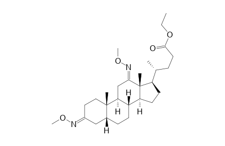 Ethyl 3,12-bis(methoxyimino)-5.beta.-cholanoate