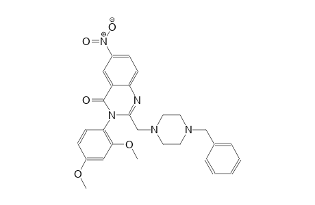 4(3H)-quinazolinone, 3-(2,4-dimethoxyphenyl)-6-nitro-2-[[4-(phenylmethyl)-1-piperazinyl]methyl]-