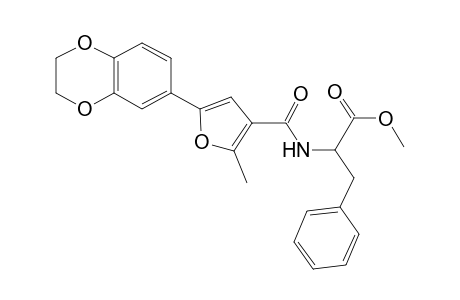 Benzenepropanoic acid, .alpha.-[[[5-(2,3-dihydro-1,4-benzodioxin-6-yl)-2-methyl-3-furanyl]carbonyl]amino]-, methyl ester