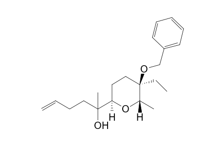 (S)-2-[(2R,5R,6S)-5-Benzyloxy-5-ethyl-16-methyltetrapyran=2-yl]hex-5-en-2-ol