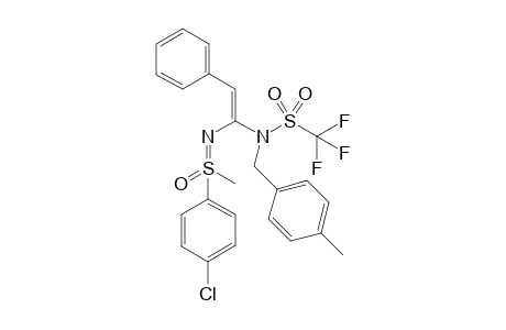 (E)-N-{2-Phenylvinyl-2-N-[(4-methyl-benzyl)-triflylamide]}-S-methyl-S-(4-chloro-phenyl)sulfoximine