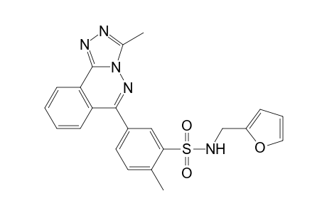 Benzenesulfonamide, N-(2-furanylmethyl)-2-methyl-5-(3-methyl[1,2,4]triazolo[3,4-a]phthalazin-6-yl)-