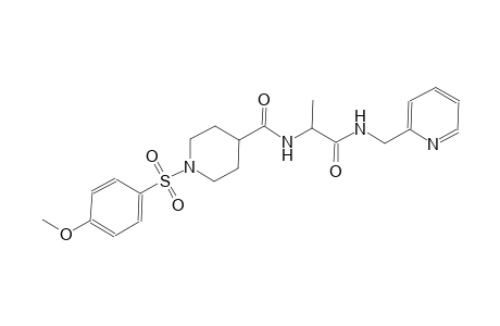 1-[(4-methoxyphenyl)sulfonyl]-N-{(1S)-1-methyl-2-oxo-2-[(2-pyridinylmethyl)amino]ethyl}-4-piperidinecarboxamide
