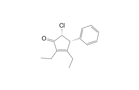 cis-5-Chloro-2,3-diethyl-4-phenylcyclopent-2-enone
