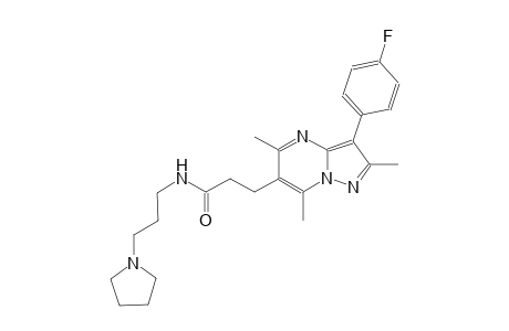 pyrazolo[1,5-a]pyrimidine-6-propanamide, 3-(4-fluorophenyl)-2,5,7-trimethyl-N-[3-(1-pyrrolidinyl)propyl]-
