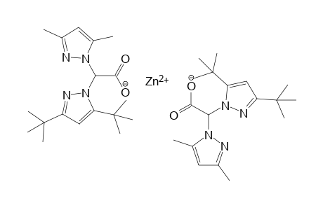 zinc(II) 2-(3,5-di-tert-butyl-1H-pyrazol-1-yl)-2-(3,5-dimethyl-1H-pyrazol-1-yl)acetate