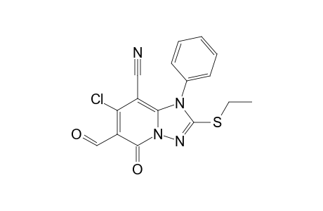 7-Chloro-2-ethylthio-6-formyl-1,5-dihydro-5-oxo-1-phenyl-1,2,4-triazolo[1,5-a]pyridine-8-carbonitrile