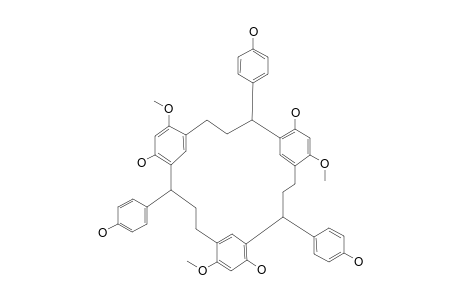 DRACOPHANE;3,12,21-TRIHYDROXY-1,10,19-TRIS-(4-HYDROXYPHENYL)-5,14,23-TRIMETHOXY-[3.3.3]-METACYCLOPHANE