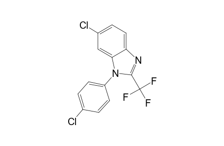 6-chloranyl-1-(4-chlorophenyl)-2-(trifluoromethyl)benzimidazole