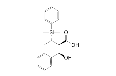(2RS,3SR)-3-Dimethyl(phenyl)silyl-2-[(RS)-.alpha.-hydroxybenzyl]butanoic acid