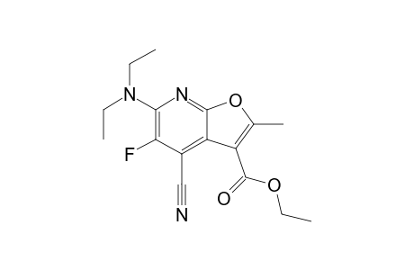 4-Cyano-6-diethylamino-5-fluoro-2-methylfuro[2,3-b]pyridine-3-carboxylic acid ethyl ester
