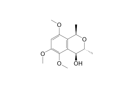 rel-(1R,3R,4S)-4-Hydroxy-5,6,8-trimethoxy-1,3-dimethyl-2-benzopyran
