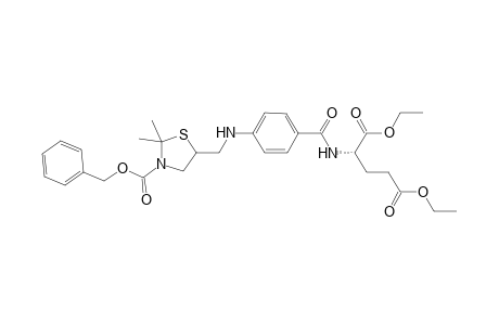 Diethyl N-(p-{[(3-benzyloxycarbonyl-2,2-dimethylthiazolin-5-yl)methyl]amino}benzoyl)glutamate