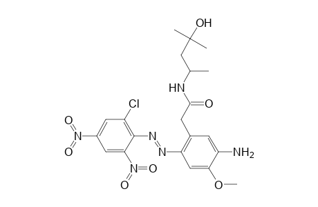 N-(1,3-Dimethyl-3-hydroxybutyl)-2-methoxy-4-(2,4-dinitro-6-chlorophenylazo)-aniline-5-acetamide