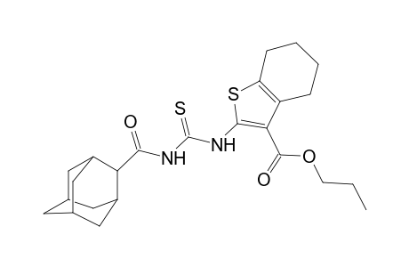 Propyl 2-(([(1-adamantylcarbonyl)amino]carbothioyl)amino)-4,5,6,7-tetrahydro-1-benzothiophene-3-carboxylate