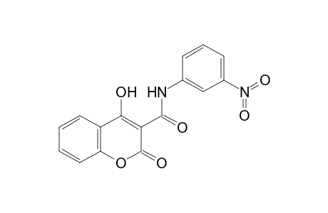 3-Coumarincarboxamide, 4-hydroxy-N-(3-nitrophenyl)-