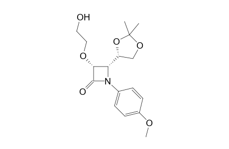 (3R,4S)-4-((S)-2',2'-Dimethyl-1',3'-dioxolan-4'-yl)-3-(2"-hydroxyethoxy)-1-(p-methoxyphenyl)azetidin-2-one