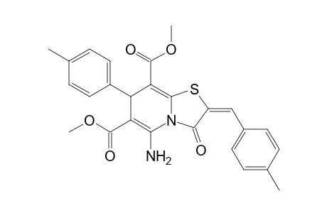 5-Amino-7-(4-methylphenyl)-2-(4-methylbenzylidene)-6,8-dimethoxycarbonyl-3-oxo-2,3-dihydro-7H-thiazolo[3,2-a]pyridine