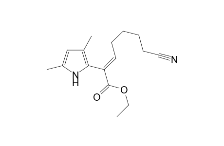 (E)-ethyl 7-cyano-2-(3,5-dimethyl-1H-pyrrol-2-yl)hept-2-enoate
