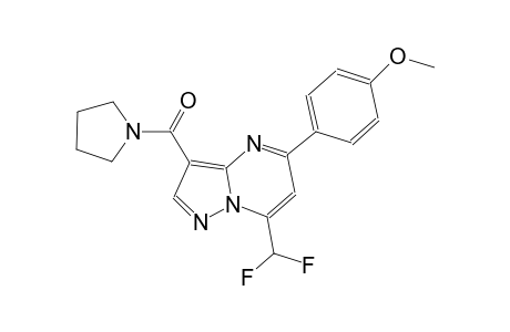 7-(difluoromethyl)-5-(4-methoxyphenyl)-3-(1-pyrrolidinylcarbonyl)pyrazolo[1,5-a]pyrimidine