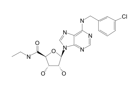 Adenosine, 4'-dehydroxymethyl-4'-[N-ethylaminoformyl]-N-[3-chlorobenzyl]-