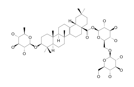 3-O-BETA-D-QUINOVOPYRANOSYL-PYROCINCHOLIC-ACID-28-O-BETA-D-GLUCOPYRANOSYL-(1->6)-BETA-D-GLUCOPYRANOSYLESTER