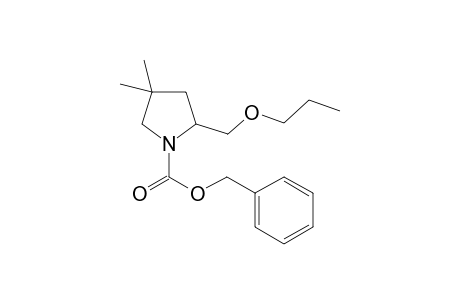 Benzyl 4,4-dimethyl-2-(n-propoxymethyl)-pyrrolidine-1-carboxylate