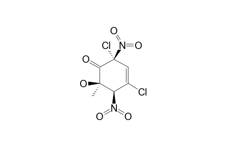 REL-2,4-DICHLORO-TRANS-6-HYDROXY-6-METHYL-2,TRANS-5-DINITRO-CYCLOHEX-3-ENONE