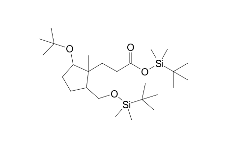 1-(t-Butoxy)-2-methyl-2-[{t-butyl(dimethyl)silyloxycarbonyl}ethyl]-3-[(t-butyl)(dimethyl)silyloxymethyl]cyclopentane