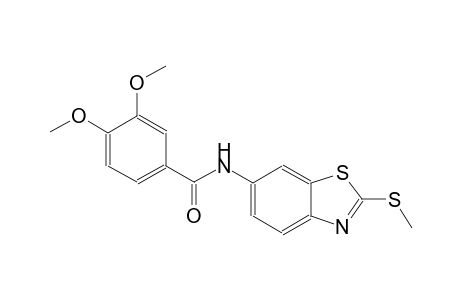 3,4-dimethoxy-N-[2-(methylsulfanyl)-1,3-benzothiazol-6-yl]benzamide